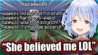 Pekora Flexes Her Tower On Iroha amp Casually Lies To Her  New Holoserver Minecraft【ENG Sub Hololive】 [upl. by Hecker]