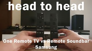 One Remote TV vs Remote Soundbar Samsung  35 [upl. by Ynaffets]