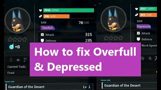 How to fix pals with Overfull and Depressed in PalWorld [upl. by Lemal10]