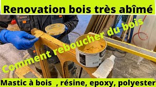 10 ETAPES PRO POUR RENOVER UN BOIS TRES ABIME TRAITEMENT DURCISSEUR MASTIC … [upl. by Butterworth101]