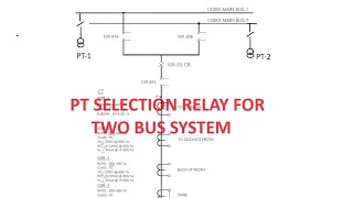 PTPotential TransformerSelection Scheme for Two Main Bus System  75A and 75B Relay [upl. by Galligan799]