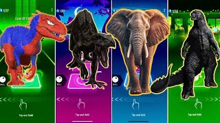 🦖 Dino Spider vs Indoraptor vs The Mammoth vs Godzilla  Coffin Dance 🪩 [upl. by Duff]