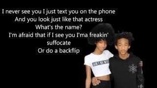 Jaden Smith  PCH ft Willow Smith Official Lyrics Video [upl. by Fraze]