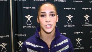 Aly Raisman After Visa Championships Day 1 [upl. by Glynas388]