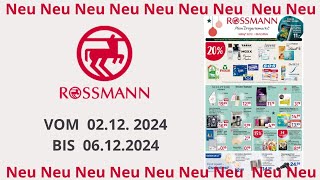 ROSSMANN Prospekte Angebote Werbung Gültig von 021224 bis 061224 ProspekteAngeboteDe [upl. by Onfre]