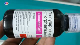 Sinarest Af Suspension  Chlorpheniramine Maleate and Phenylephrine Sodium Menthol Syrups  Sinarest [upl. by Onin220]