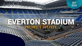 PITCHING IN AT EVERTON STADIUM 🤩  Playing surface takes on new look [upl. by Mcevoy]