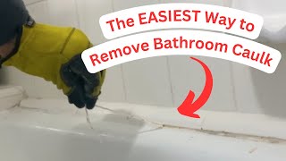 How to Easily Remove Bathroom Caulk  Recaulk Shower and Bathroom Tub [upl. by Richma]