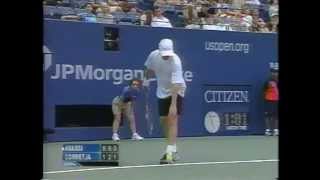 Corretja vs Agassi US Open 2003 [upl. by Rahal]