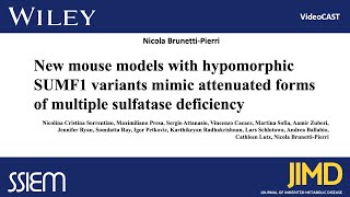 Videocast New SUMF1 mouse models mimic attenuated forms of multiple sulfatase deficiency [upl. by Thea]