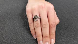 Salt and Pepper Black Diamond Wedding Ring  2 Carat Diamond Ring  14K 18K Ring [upl. by Odelia]