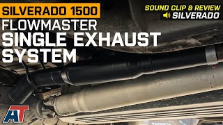 20142018 53L Silverado 1500 Flowmaster Outlaw Extreme Single Exhaust System Review amp Sound Clip [upl. by Nillor]