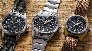 EntryLevel Field Watches Comparison  Bulova VWI Hack Seiko SRPG27 amp Marathon GPM [upl. by Sarid]