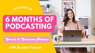 Wins lessons amp what’s next from 6 months of podcasting  Create amp Consume Podcast Episode 26 [upl. by Sinnej]