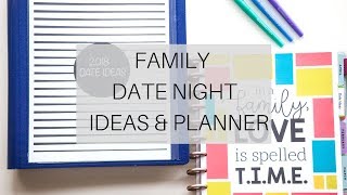 FAMILY DATE NIGHT IDEAS AND PLANNER  PLAN [upl. by Ginni143]