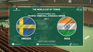 Davis Cup LIVE  Sriram BalajiRamkumar Ramanathan vs Filip BergeviAndre Goransson [upl. by Nuawd]