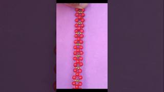 Diy red pearl bracelet diybracelet beadedbracelet [upl. by Louanna]