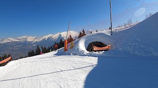 Samoens  GoPro POV skiing down Blue Les Chars in Grand Massif resort March 2022 [upl. by Yffat]