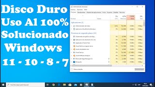 Optimiza el uso del Disco duro al 100 Solución efectiva para Windows 11 10 8 y 7 ✅ [upl. by John]