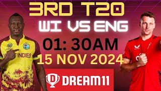 WI vs ENG 3rd T20 Match Prediction West Indies vs England 3rd T20 Preview Playing11 wivseng3rdT20 [upl. by Cutty643]