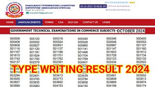 V2 Typewriting Exam Result 2024 in Tamil August Month Resulttypewritingexam [upl. by Sidnak]