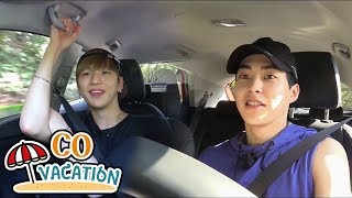 CoVacation Xiumin amp Daniel They Go To The Mart For Dinner 20170910 [upl. by Ailasor]