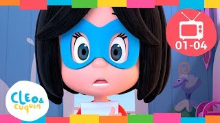 Episode Collection Ep 1 4  Full Episodes of Cleo and Cuquin  Cartoon For Children [upl. by Pachton]