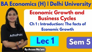 Lec 1  Theory of Economic Growth  Economic Growth and Business Cycles  Sem 5 BAH Economics DU [upl. by Ynatsyd]