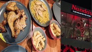 Trying Nandos Chicken for the first time  Nandos Food review  life with ayesha [upl. by Herschel]