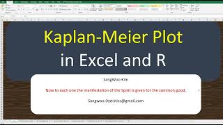 271 Kaplan Meier Plot in Excel and R [upl. by Kisor739]