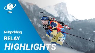 World Cup 2122 Ruhpolding Women Relay Highlights [upl. by Emya]