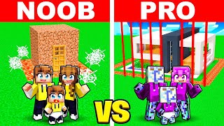 Minecraft NOOB vs PRO SAFEST SECURITY HOUSE BUILD CHALLENGE TO PROTECT MY FAMILY [upl. by Glori]