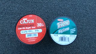 Fishing line test Trilene big game vs Cajun red line [upl. by Aneertak816]