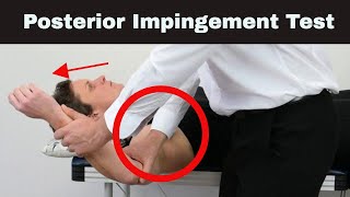 Shoulder Posterior Impingement Test of the glenohumeral joint Demonstration [upl. by Aryaz]