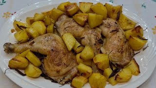 POLLO AL FORNO CON LE PATATE DELIZOSO  VELOCISSIMO DA REALIZZARE  Franceska Chef [upl. by Lew828]