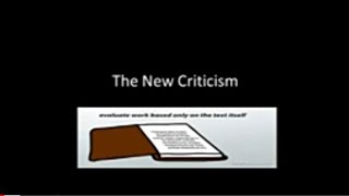 The New Criticism School [upl. by Dong]