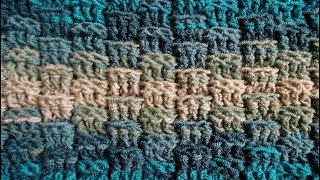 Basket Weave Crochet Stitch Version 1  Right Handed Crochet Stitch Tutorial [upl. by Labana640]