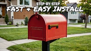 How to Install a metal Mailbox and Post  StepByStep [upl. by Lethia]