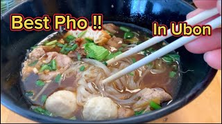 EP148 Best Pho in Ubon ThailandDelicious Soup Great appetizers and Drink [upl. by Aldora964]