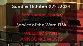 20241027 Reformation Sunday with Orva Kelln [upl. by Nitsu]