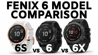 Garmin Fenix 6 Model Comparison and Feature Overview  Fenix 6 6S 6X Review [upl. by Delle]