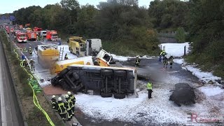 EXPLOSIONSGEFAHR NACH UNFALL MIT TANKLASTZUG  Großeinsatz Feuerwehr Köln  Bergungsarbeiten [upl. by Sug]