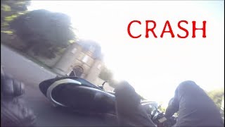 Accident et analyse  bilan poignée cassé  CRASH  je regarde mon GPS en virage ça tourne mal [upl. by Enirbas]