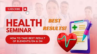 HEALTH SEMINAR  FOR BEST RESULT IN ANY COMPLICATION CALL9219606727 [upl. by Bendite]