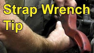 Every Mechanic Should Know This  Quick Strap Wrench Tip 🔧 [upl. by Erle]