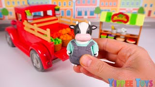 Lil Woodzeez Farmers Market Truck Toy Playset  Fun Pretend Play for Kids [upl. by Ahsienal634]