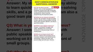 4 Most Common Job Interview Questions and Answers [upl. by Nala]