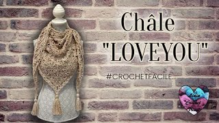 Châle FAIT QUAVEC DES MAILLES EN LAIR SURPRENANT CROCHET FACILE tutocrochet вязаниекрючком [upl. by Blondy981]