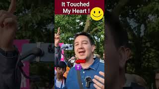 Christian Man Touched😮Ali Dawah’s Heart🌟When He Said This😱 Speakers Corner [upl. by Nahsor103]