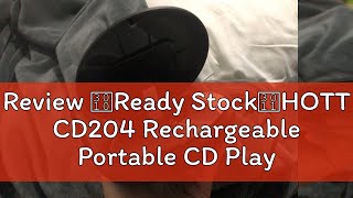 Review 【Ready Stock】HOTT CD204 Rechargeable Portable CD Player Small Music CD Walkman Discman with [upl. by Bill177]